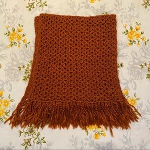 Burnt Orange Knit Scarf